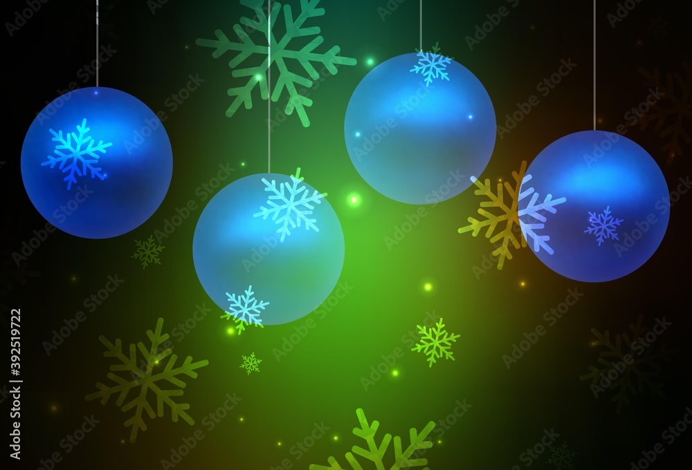 Dark Green, Red vector backdrop in holiday style. Dark Green, Red vector backdrop in holiday style.