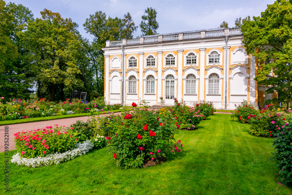 Pavilion Stone Hall Museum in Oranienbaum park, Lomonosov, Saint Petersburg, Russia