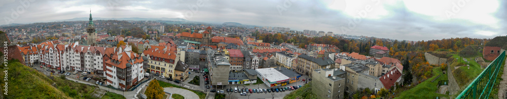 Panorama of the old town in the Czech Republic