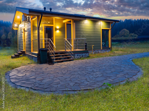 Exterior of house. Wooden c...