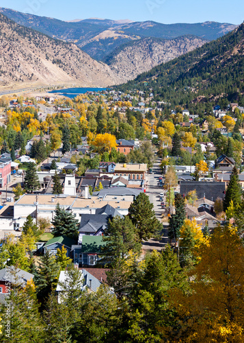 Georgetown Colorado - Georgetown aerial photo in autumn, Clear Creek County, Colorado photo