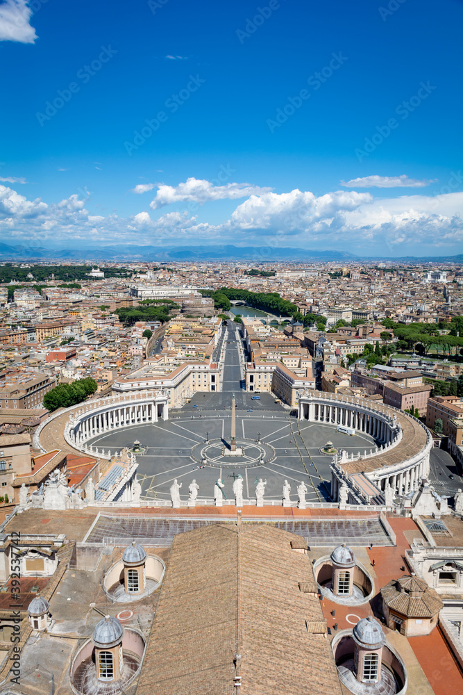 View of Rome from the Dome of St. Peter's Basilica