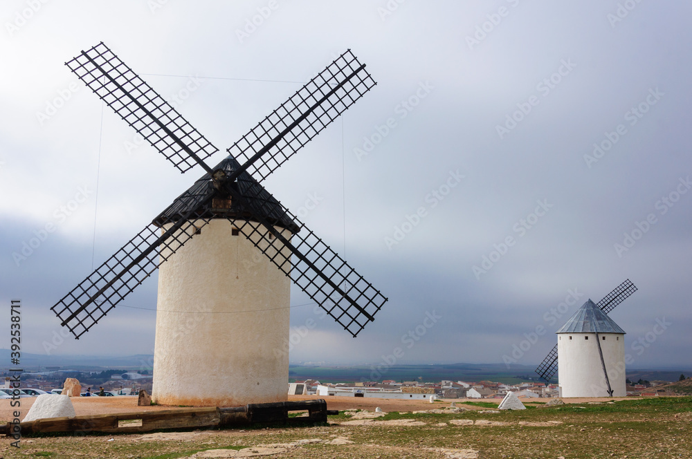 Tower windmills in Campo de Criptana, Castile-La Mancha, Spain