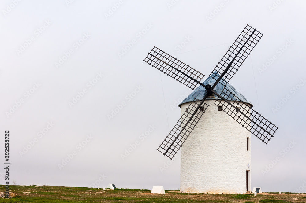 Windmills in La Mancha, land of Don Quixote, Spain