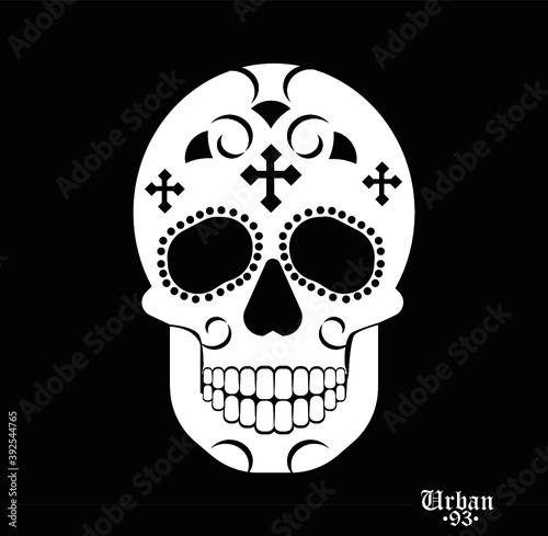 skull on black