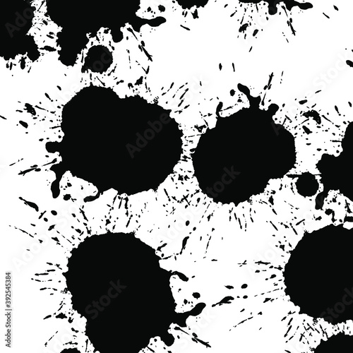 Grungy water splashes, explosion effects, sunbursts hand drawn, roughly handmade on white background EPS Vector