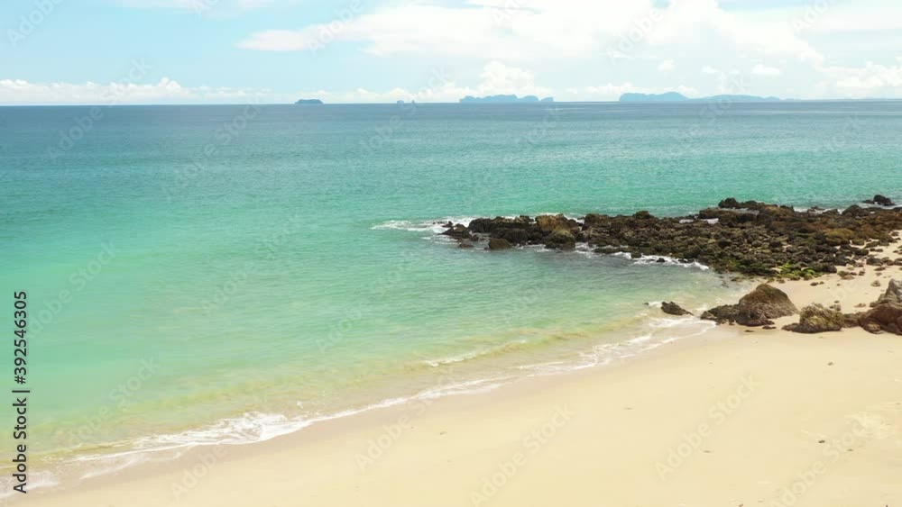 amazing the beach tropical andaman, phuket, thailand on sandy shore. Beautiful Summer holiday. Natural,4K footage amazing the beach tropical andaman, phuket, thailand on sandy shore. Beautiful Summer holiday. Natural,4K footage