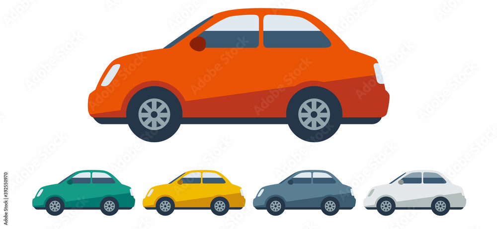セダン横向きのイラスト素材 Stock Vector | Adobe Stock
