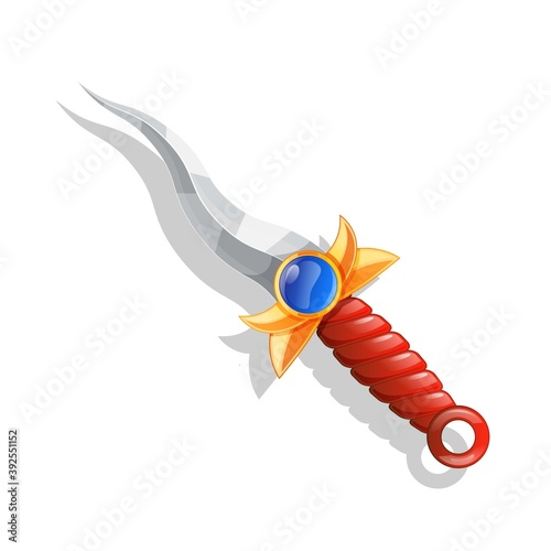 Dagger Fantasy Adventure isolated on white background.