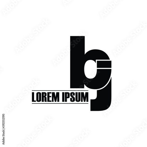 Letter BJ simple logo design vector