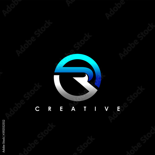 R Letter Initial Logo Design Template Vector Illustration	
