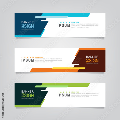 Modern banner template with abstract shape for your ads banner, header, footer, print and social media.