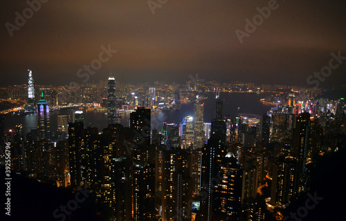 Wallpaper Mural Hong Kong - Victoria Peak Night View of Cityscape Torontodigital.ca