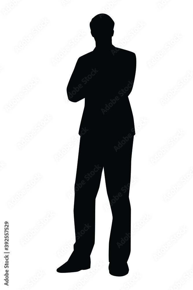 Businessman silhouette vector on white background Businessman silhouette vector on white background