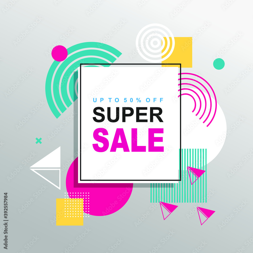 Super Sale Abstract geometric pattern colorful design and background. Use for modern design, cover, template, decorated, brochure, flyer. Super Sale Abstract geometric pattern colorful design and background. Use for modern design, cover, template, decorated, brochure, flyer.