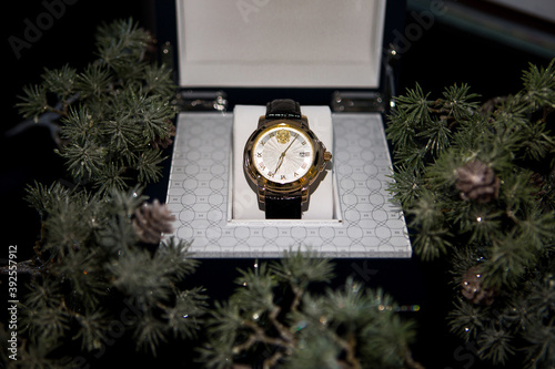 expensive men's watch close up