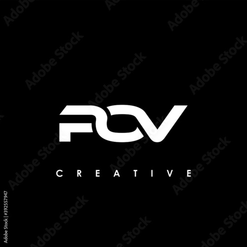 POV Letter Initial Logo Design Template Vector Illustration	

