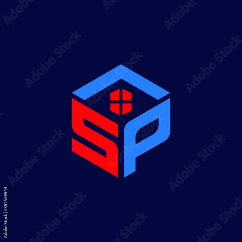 SP Letter Modern Real Estate Property Logo and Icon Design Editable Vector Website Favicon