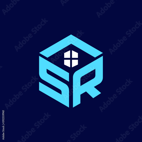 SR Letter Modern Real Estate Property Logo and Icon Design Editable Vector Website Favicon