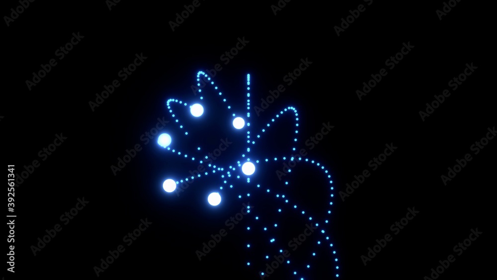 Abstract 3D background for business presentation, Glowing balls with dotted line trails with dynamic circular motion, 3D render Abstract 3D background for business presentation, Glowing balls with dotted line trails with dynamic circular motion, 3D render
