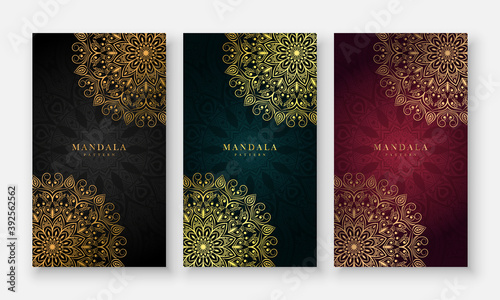 Luxury mandala background with floral ornament pattern. Hand drawn mandala design. Vector mandala template for decoration invitation, cards, wedding, logos, cover, brochure, flyer, banner.