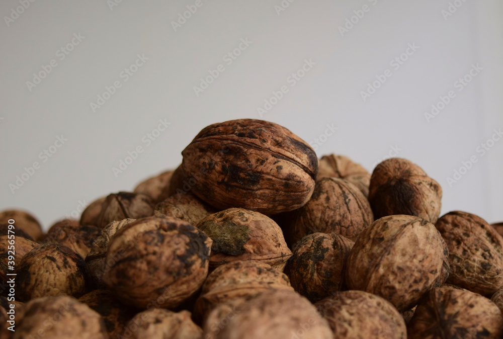 close up of walnuts on the table close up of walnuts on the table