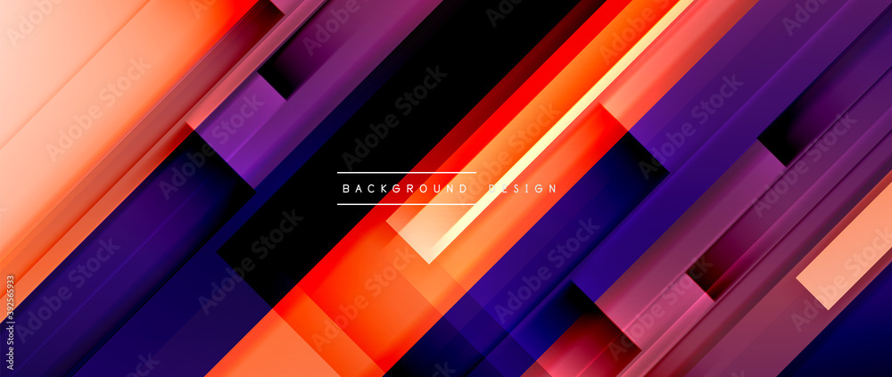 Dynamic lines on fluid color gradient. Trendy geometric abstract background for your text, logo or graphics Dynamic lines on fluid color gradient. Trendy geometric abstract background for your text, logo or graphics