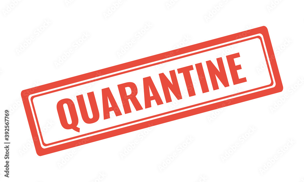 quarantine red rectangular stamp or warning sign, vector illustration quarantine red rectangular stamp or warning sign, vector illustration