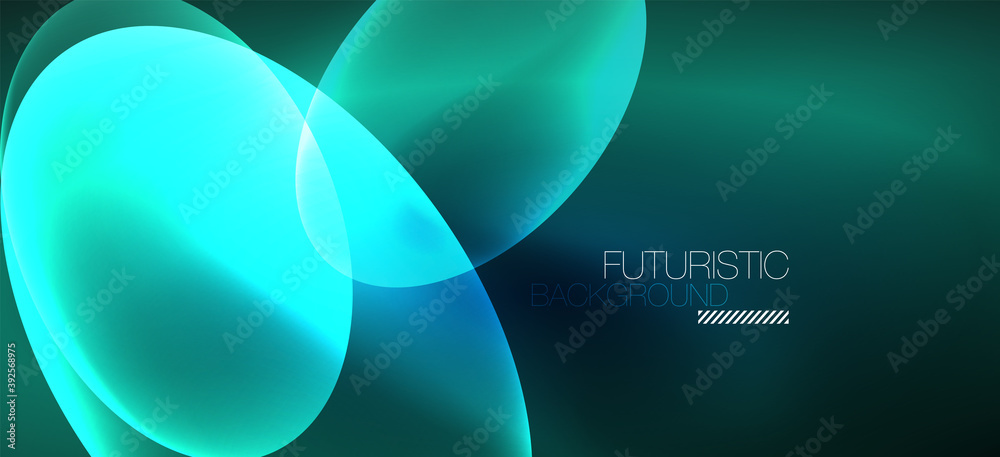 Neon ellipses abstract backgrounds. Shiny bright round shapes glowing in the dark. Vector futuristic illustrations for covers, banners, flyers and posters and other Neon ellipses abstract backgrounds. Shiny bright round shapes glowing in the dark. Vector futuristic illustrations for covers, banners, flyers and posters and other