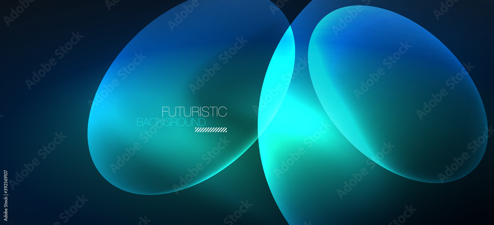 Neon ellipses abstract backgrounds. Shiny bright round shapes glowing in the dark. Vector futuristic illustrations for covers, banners, flyers and posters and other Neon ellipses abstract backgrounds. Shiny bright round shapes glowing in the dark. Vector futuristic illustrations for covers, banners, flyers and posters and other