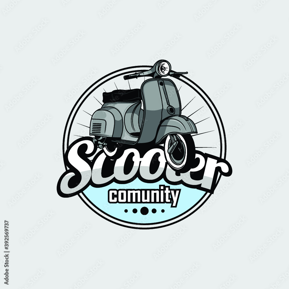 scooter logo template