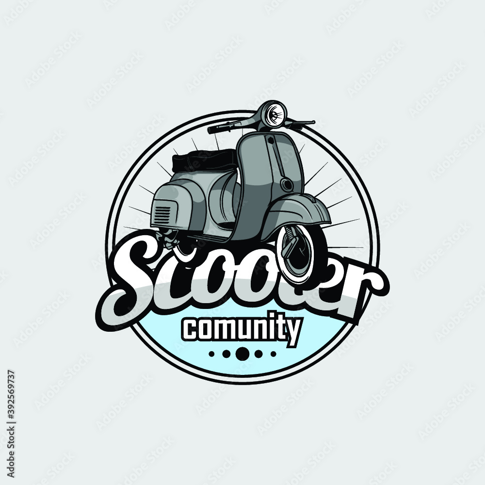 Fototapeta premium scooter logo template