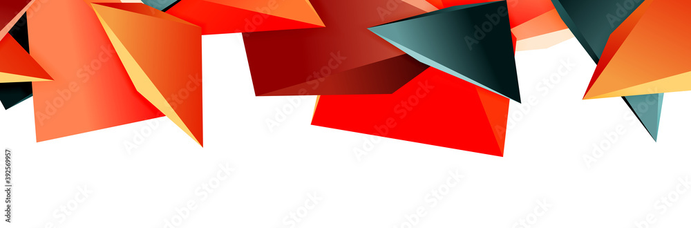 Triangle mosaic abstract background, 3d triangular low poly shapes. Geometric vector illustration for covers, banners, flyers and posters and other Triangle mosaic abstract background, 3d triangular low poly shapes. Geometric vector illustration for covers, banners, flyers and posters and other