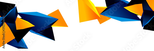 Free Download Triangle mosaic abstract background, 3d triangular low poly shapes. Geometric vector illustration for covers, banners, flyers and posters and other - GFXLoad