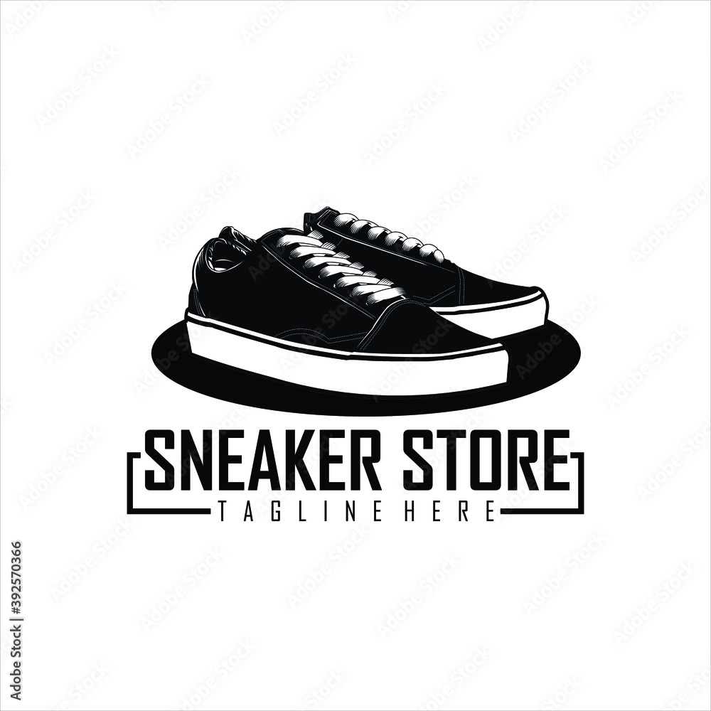 sneaker store logo template Stock Vector | Adobe Stock