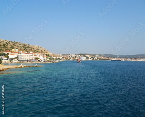 view of the sea and city