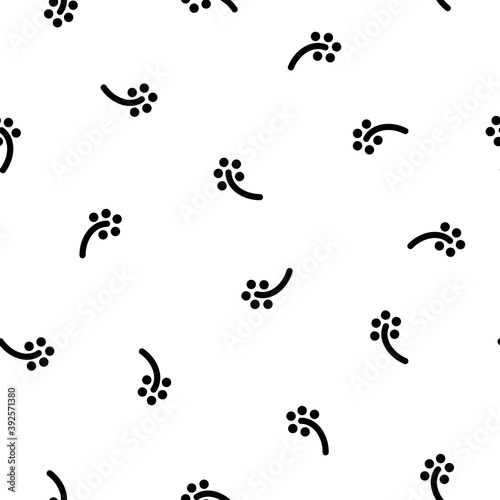Floral Seamless pattern texture with berries branches in black and white.