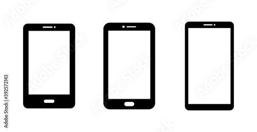 スマホ・スマートフォンのアイコンセット／アンドロイド／携帯／イラスト／シンプル／携帯電話／マーク