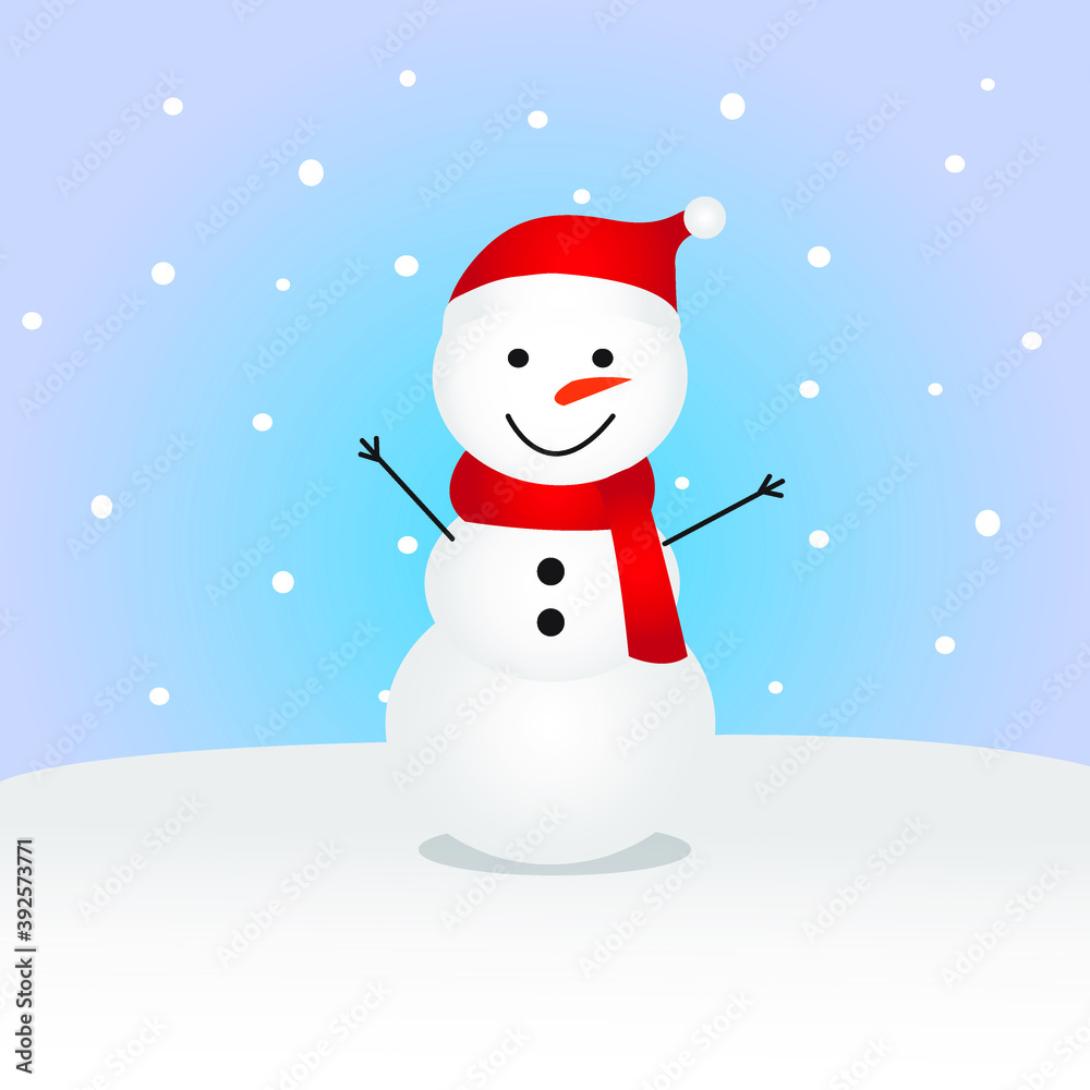 Fototapeta premium Cute Snowman Images Illustration Vector. Perfect for Christmas