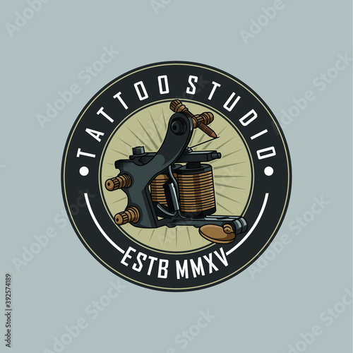 tattoo studio logo template