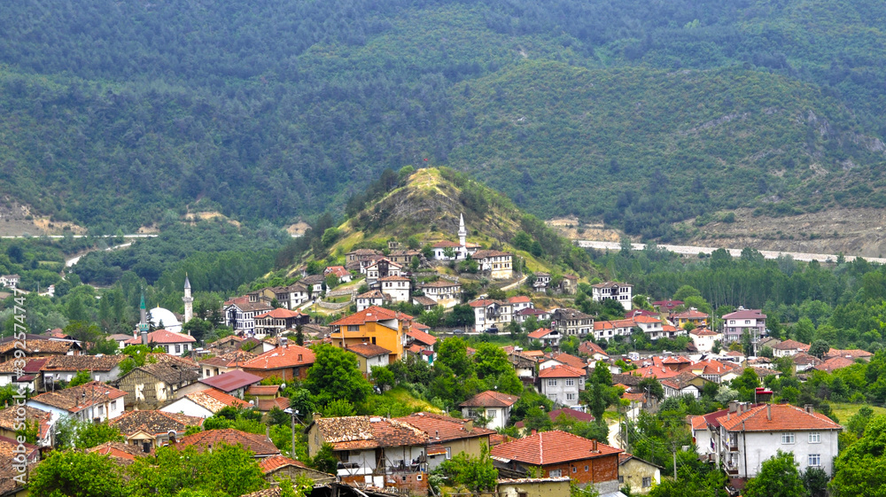 View of a small village Tarakli in Sakarya district of Turkey.