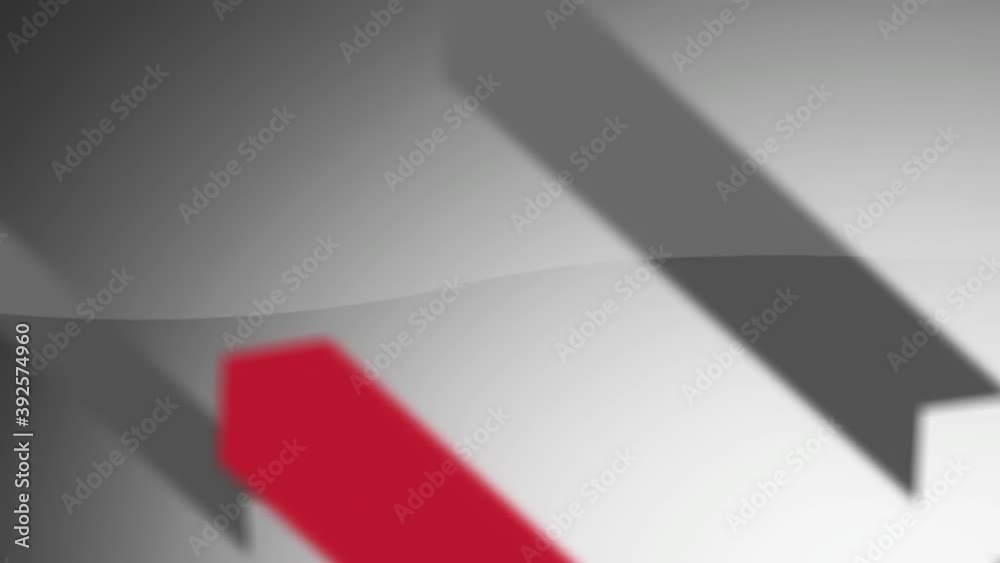 A simple motion background with long red and gray arrow flags pointing and gravitating towards the upper left in a white and black gradient motion background. A simple motion background with long red and gray arrow flags pointing and gravitating towards the upper left in a white and black gradient motion background.