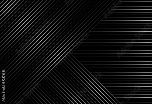 abstract black background with diagonal lines, Gradient vector retro line pattern design. Monochrome graphic.