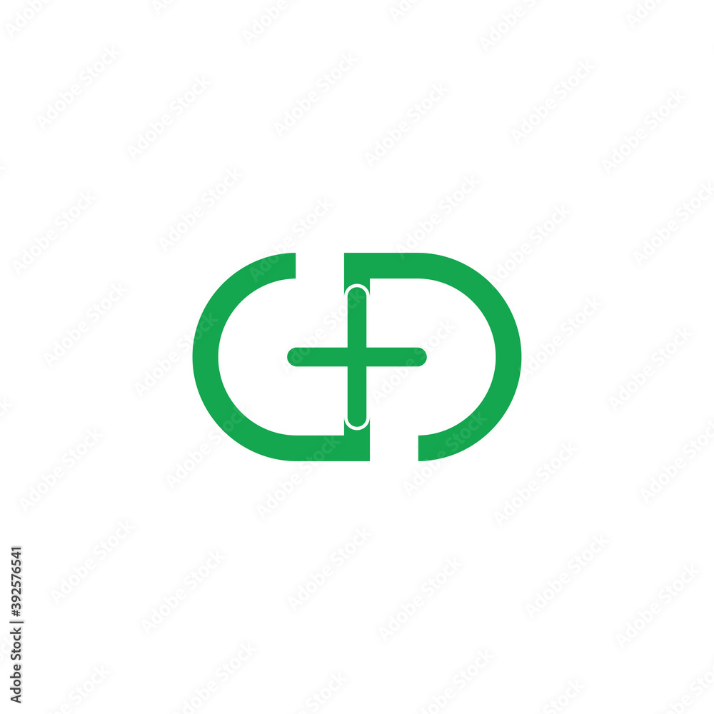 CD letter with Plus logo design vector CD letter with Plus logo design vector