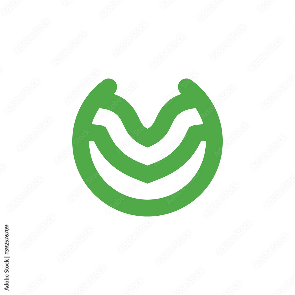 Circle with VM letter logo design vector Circle with VM letter logo design vector