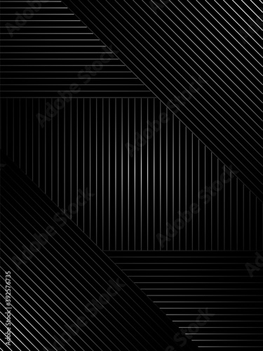 abstract black background with diagonal lines, Gradient vector retro line pattern design. Monochrome graphic.