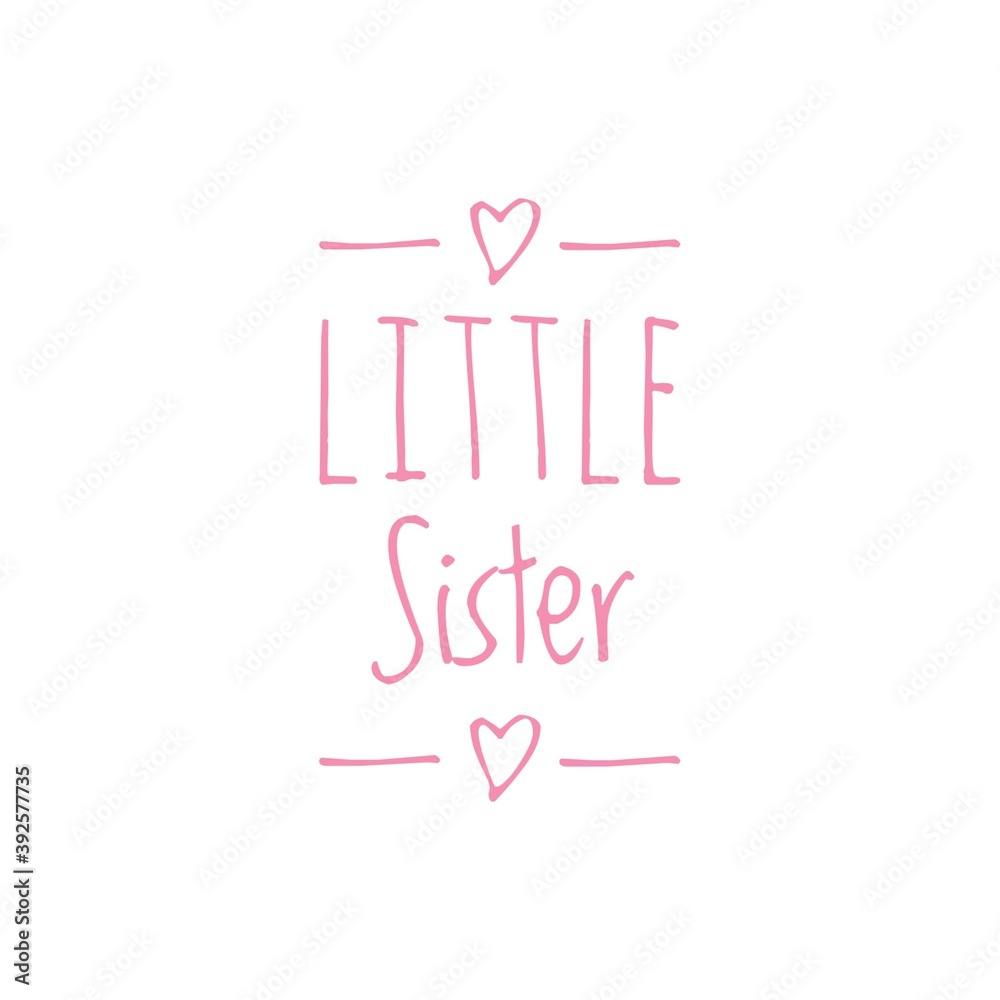 ''Little Sister'' Word Illustration