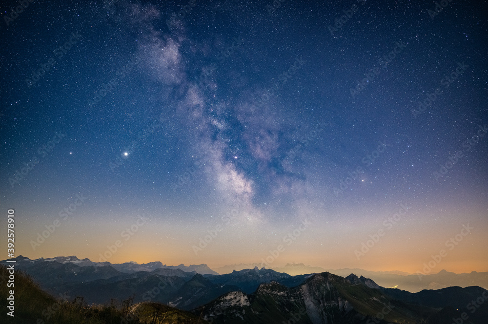 Milky Way above the Swiss alps