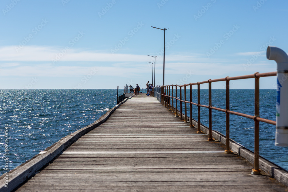 The kingston jetty located on the limstone coast in south australia on November 8th 2020