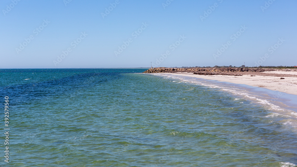 The kingston beach breakwater in kingston south australia on November 8th 2020